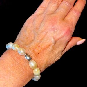 SILPADA “Shine On” stretch pearl bracelet.